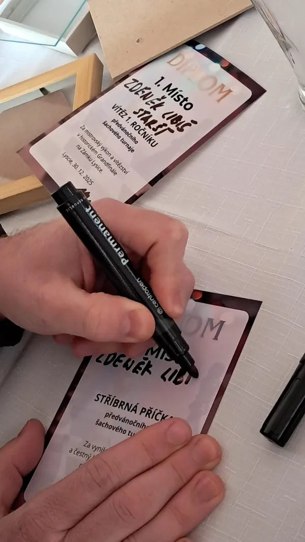 Předávání diplomů vítězům